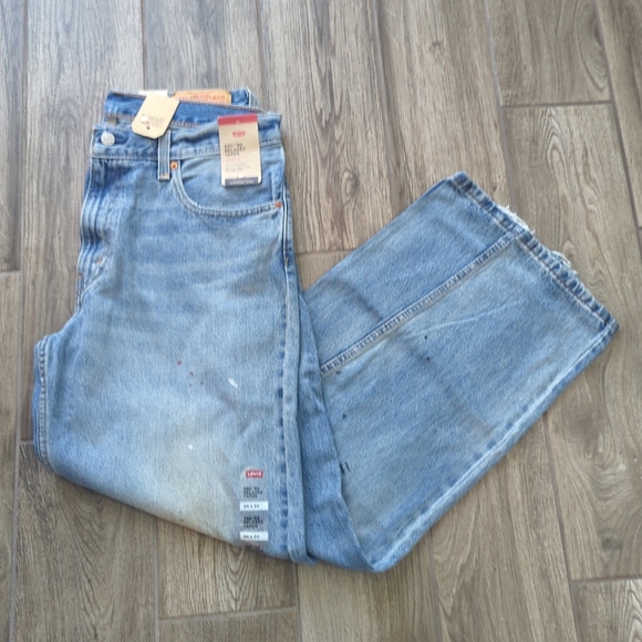 Levi's 550 '92 Relaxed Taper Painted Splatter Distressed Jeans 34x34 - Picture 5 of 16